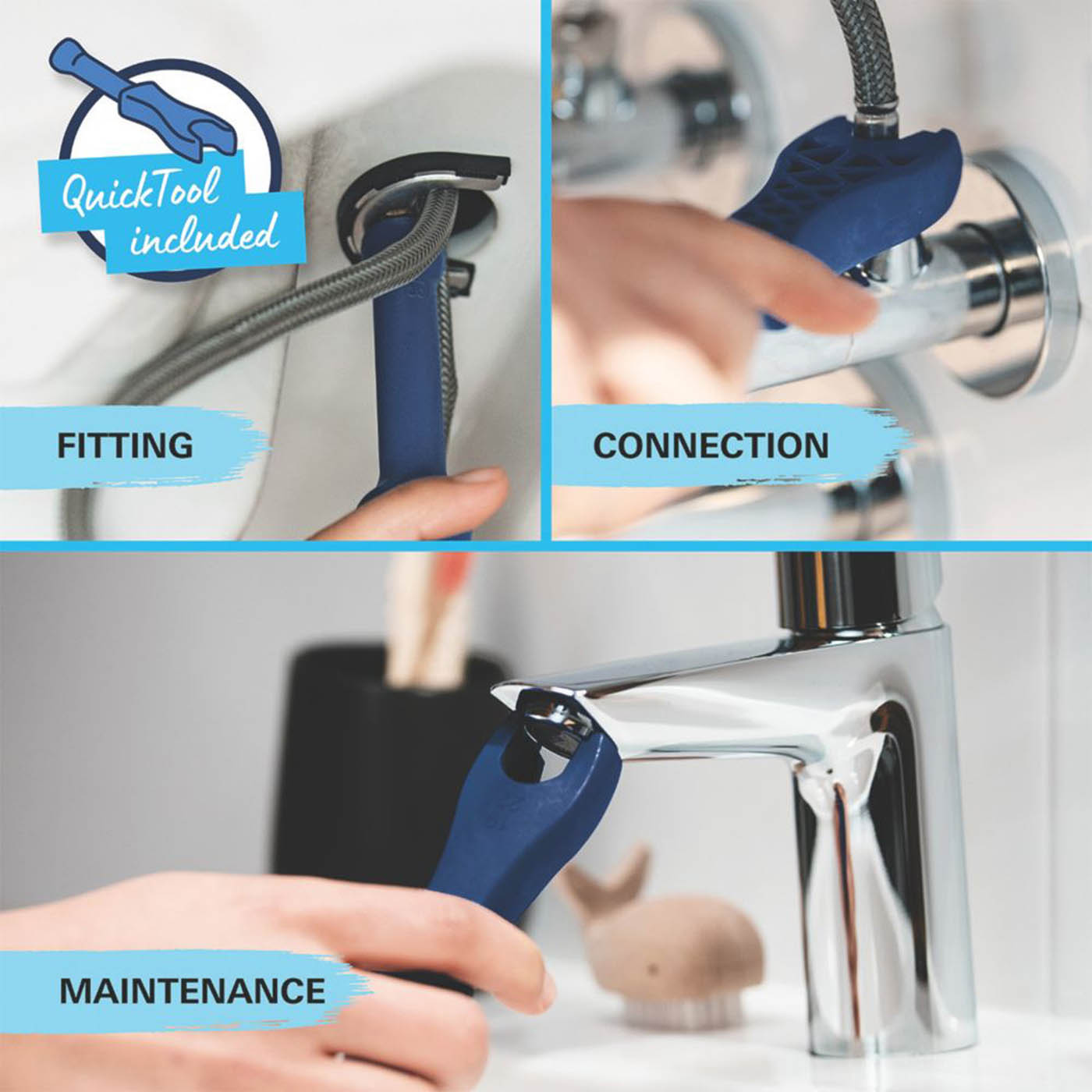 Grohe Basin Mixer Tap Mono Chrome 162mm Single Lever With Pop-Up Waste Modern - Image 4