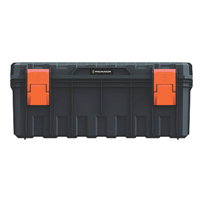 Magnusson Tool Box Black Plastic Weatherproof Organiser Chest Tote Tray 26" - Image 3