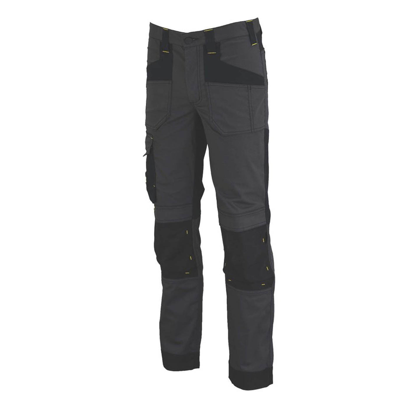 Stanley Work Trouser Mens Slim Fit Grey Black Stretch Multi Pockets 40W 31L - Image 4