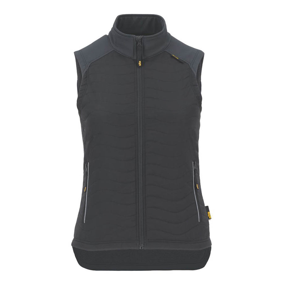Site Body Warmer Women's Softshell Fleece Black Zipped Water-Repellent Size 14 - Image 1