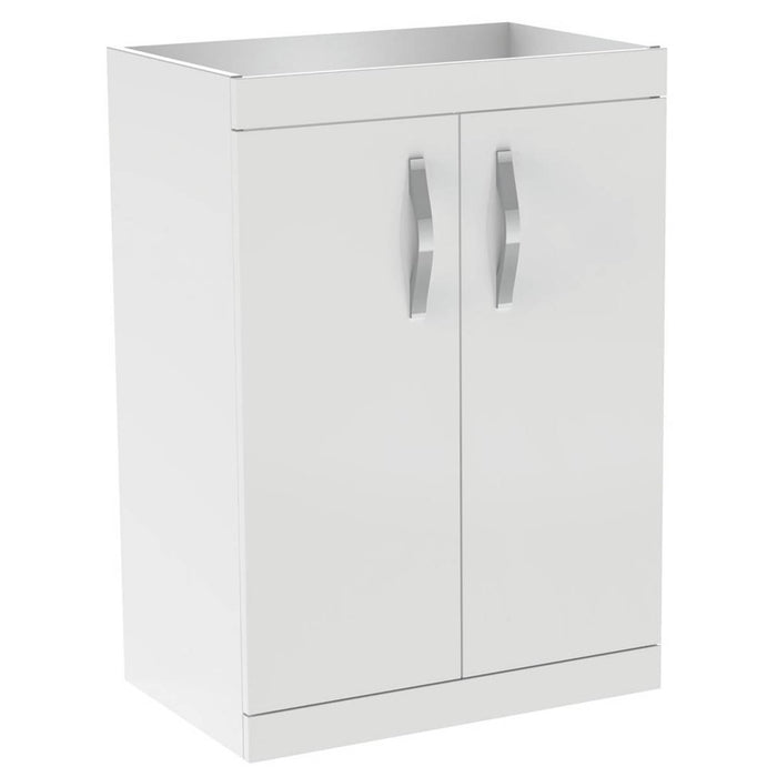 Bathroom Under Sink Cabinet Freestanding Vanity Unit White 600 x 390 x 844mm - Image 1