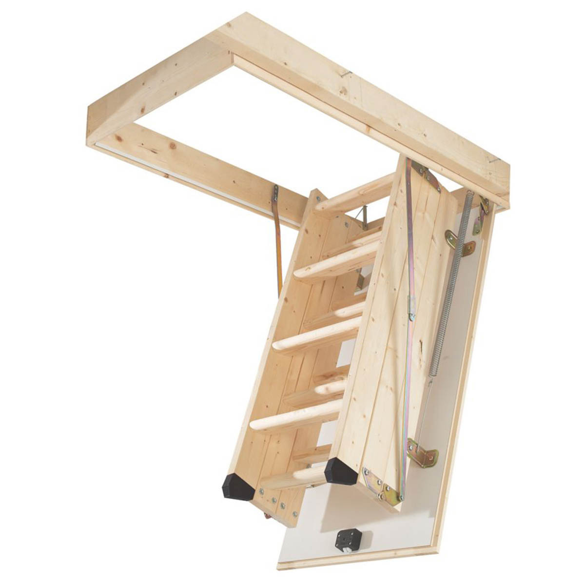 Werner Loft Ladder Folding Wooden 3 Sections Anti Slip Sturdy Indoor 2.85m - Image 2