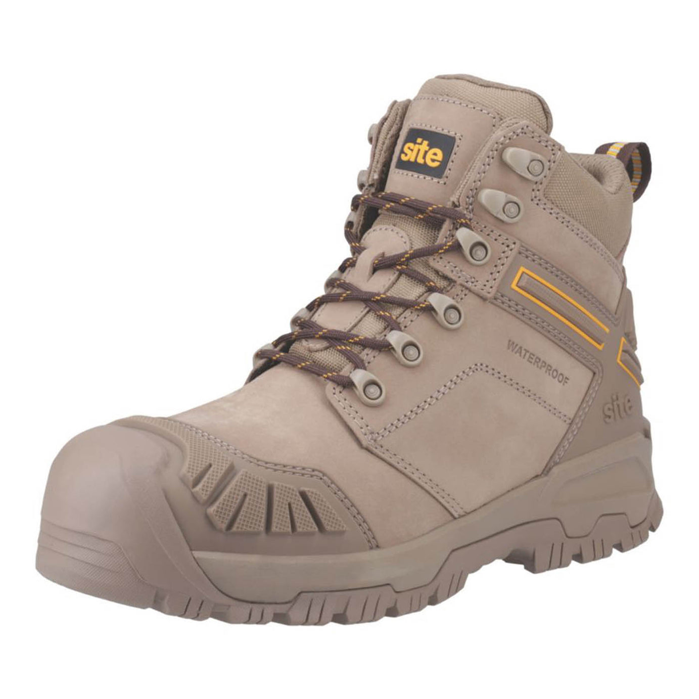 Site Safety Boots Mens Standard Fit Stone Waterproof Steel Toe Shoes Size 11 - Image 1