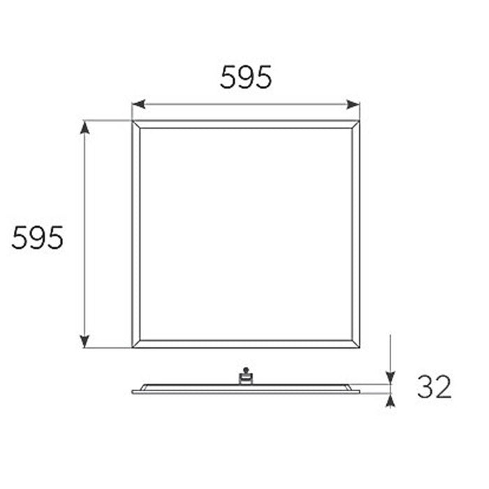 LED Backlit Ceiling Panels Lights Daylight 3300lm Indoor Square 33W Pack Of 4 - Image 4