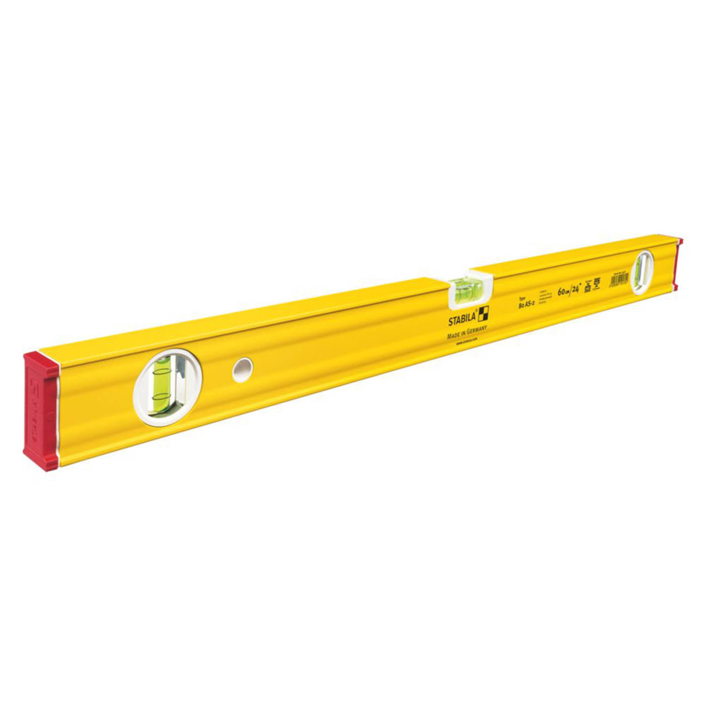 Stabila Spirit Level 24" 60cm Aluminium 80-AS-2  Rectangular Accurate - Image 1