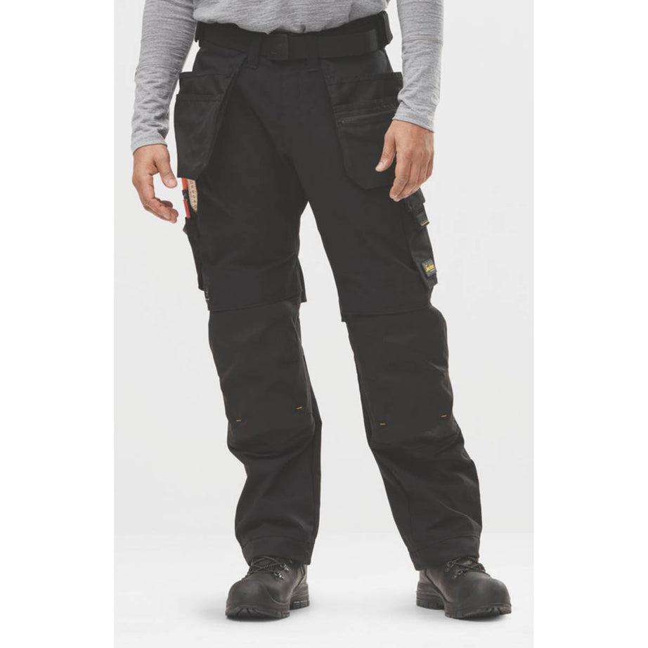 Snickers Work Trousers Mens Regular Fit Black Breathable Multi Pockets 36"W 30"L - Image 3