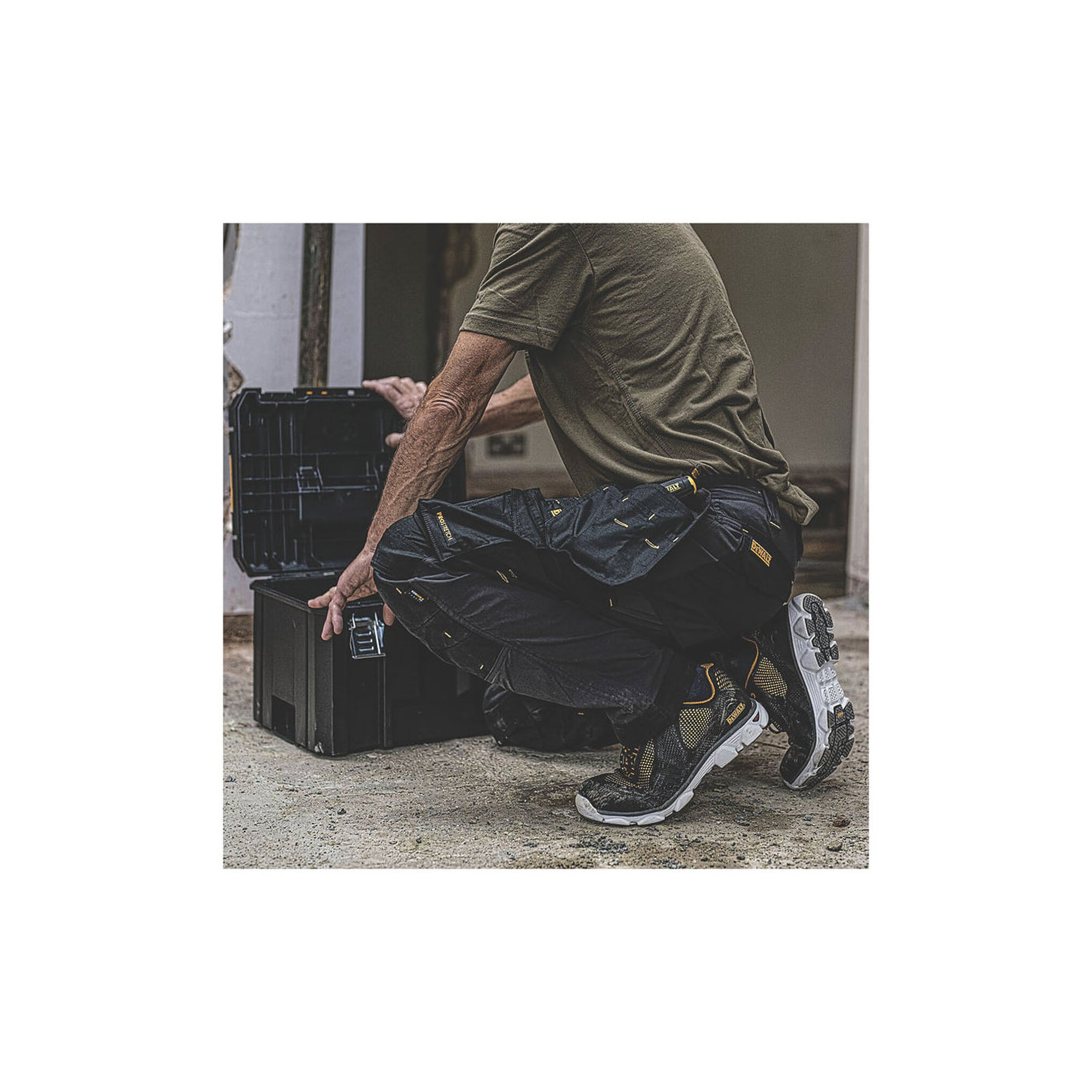 DeWalt Safety Trainers Mens Wide Fit Black Orange Lightweight Steel Toe Size 11 - Image 7