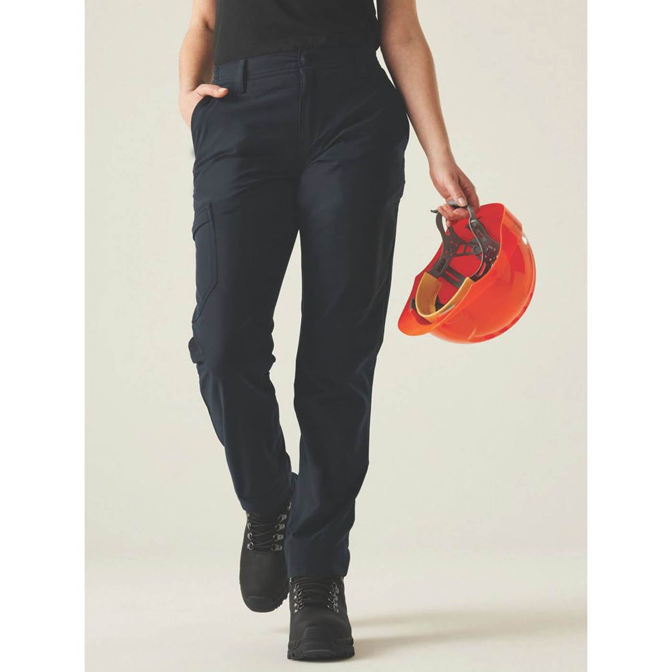 Regatta Work Trousers Womens Regular Fit Navy Multi Pockets Cargo Size 10 29L - Image 2
