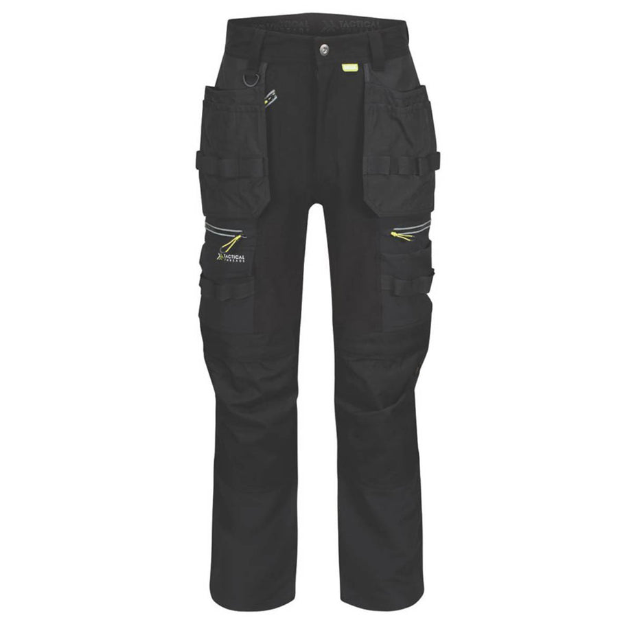 Regatta Work Trousers Mens Classic Fit Black Stretch Multi Pockets 46W 33L - Image 1