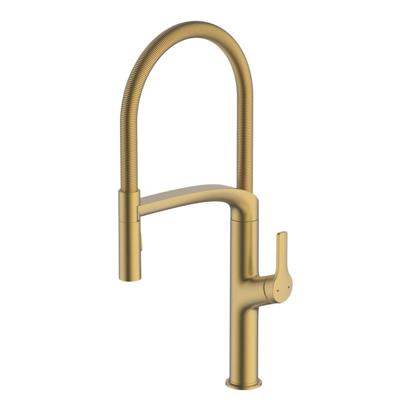 Swirl Kitchen Sink Tap Mixer Brass Effect Pull Out Single Lever Modern Faucet - Image 1
