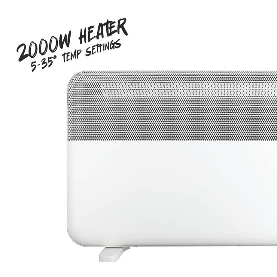 Convector Panel Heater Electric White Portable Wall Mounted 1 Heat Setting 2000W - Image 4