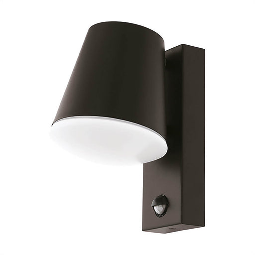 Outdoor Wall Light With PIR Sensor Black Modern Conical-Shaped Shade Patio - Image 1