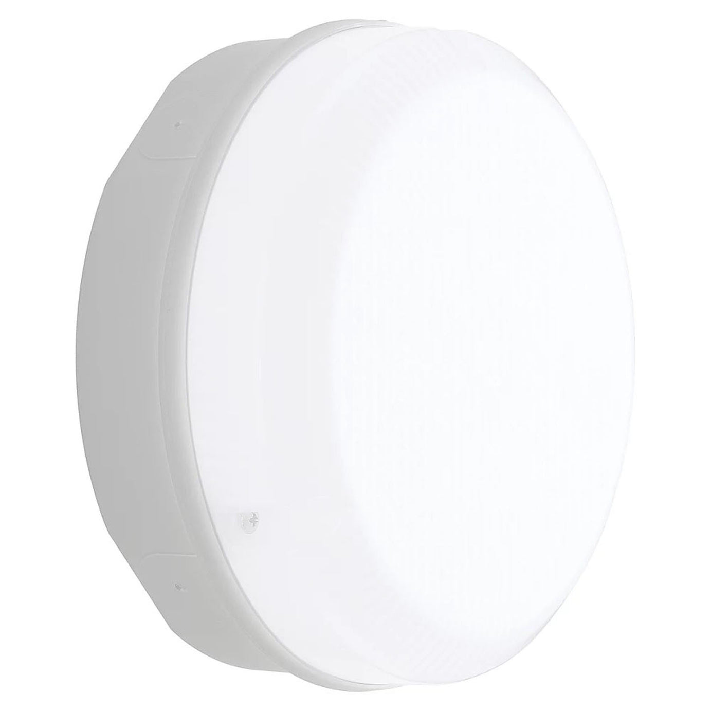 Luceco LED Bulkhead Light 9W White Round Waterproof 1150lm IP65 Outdoor Garden - Image 1