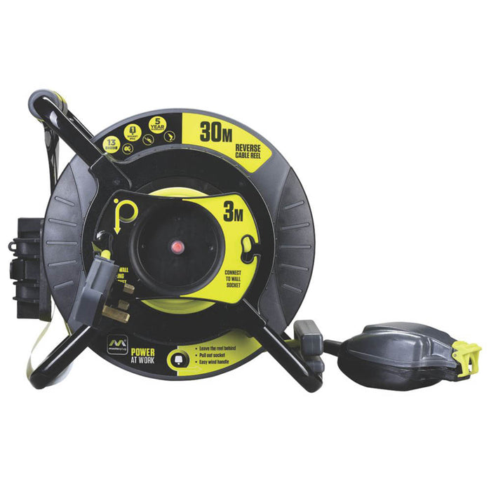 British General Cable Reel Extension Reverse 13A 1Gang 33m  IP54 240V Outdoor - Image 2