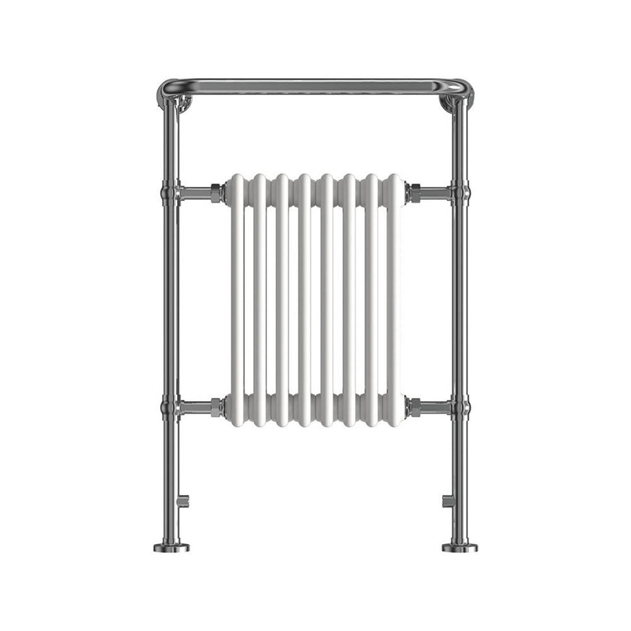 Towel Radiator White Chrome 3-Column 8-Section Bathroom Warmer 498W H952xW659mm - Image 1