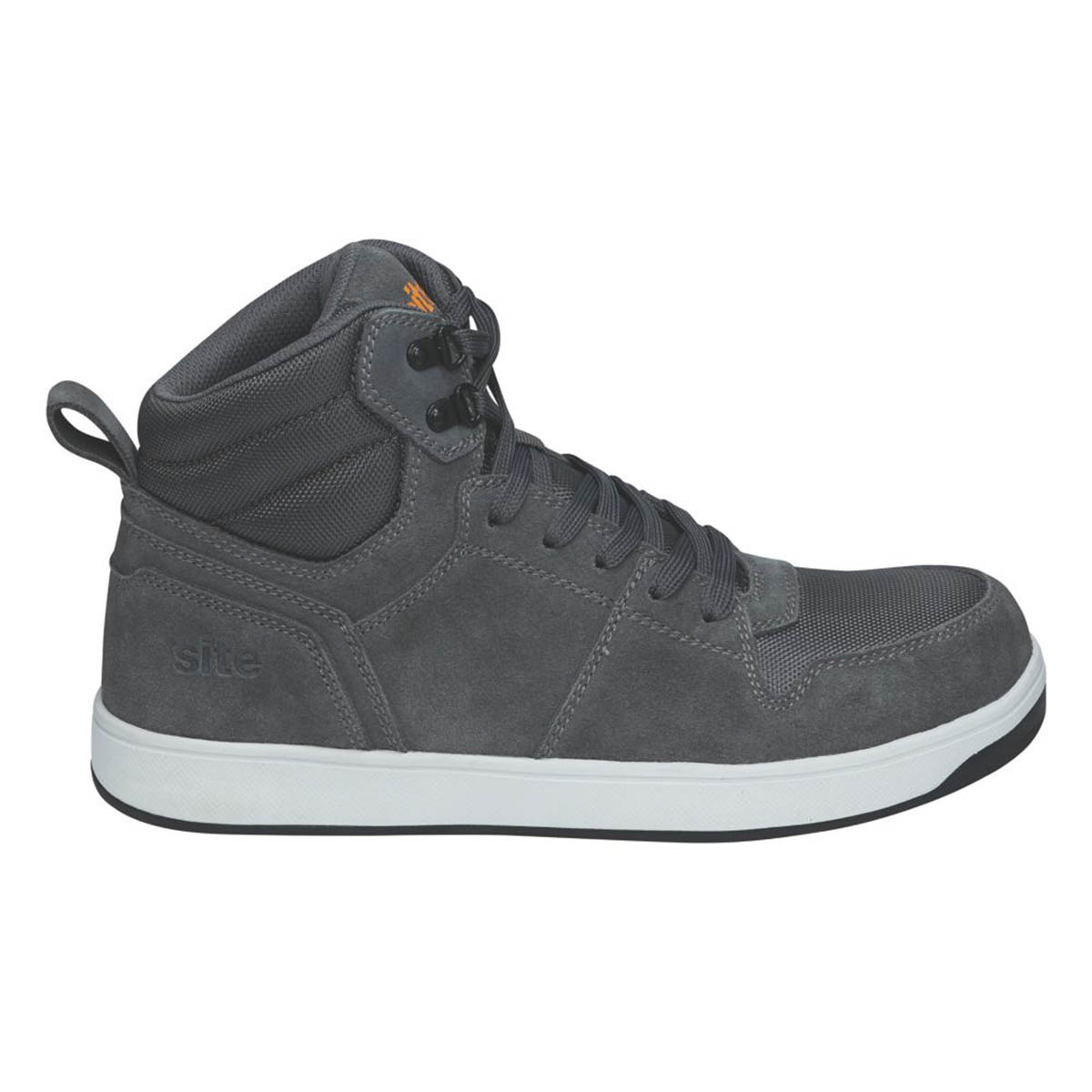 Mens Safety Trainer Boots Grey Steel Toe Cap Ankle Comfort Leather Size 9 - Image 2