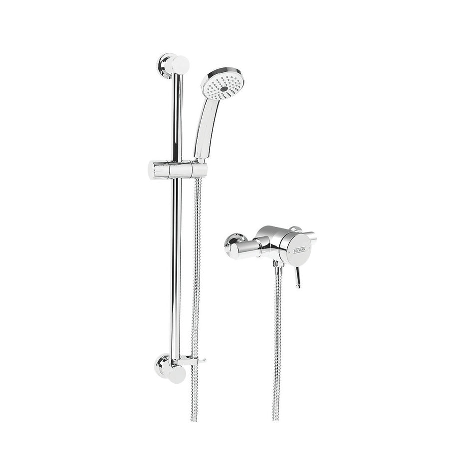 Bristan Thermostatic Mini-Valve Mixer Shower Adjust Riser Kit Silver 175x85x95mm - Image 1