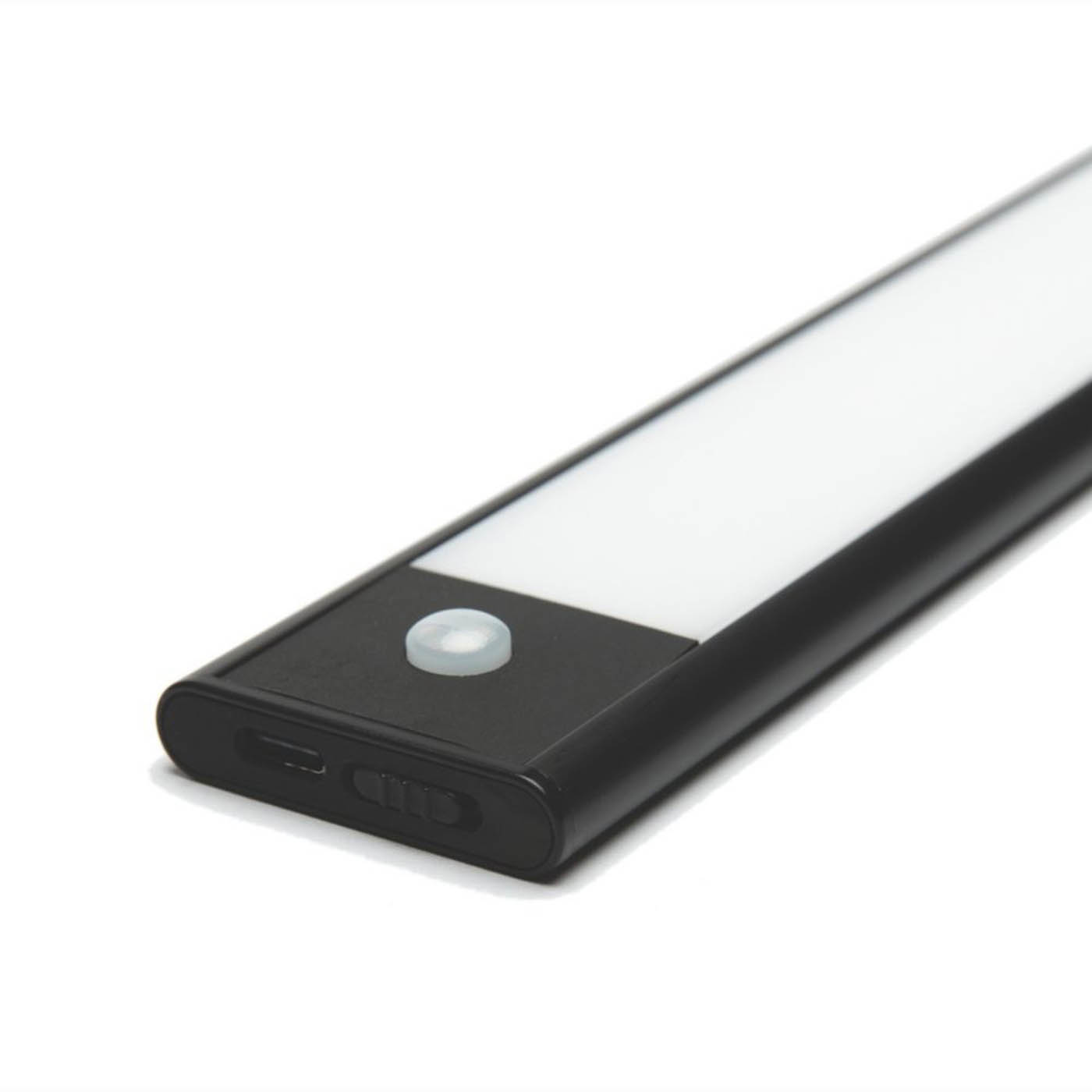 VEW LED Cabinet Light Bar 750mm Rechargeable Battery Black with PIR Sensor 450lm - Image 3