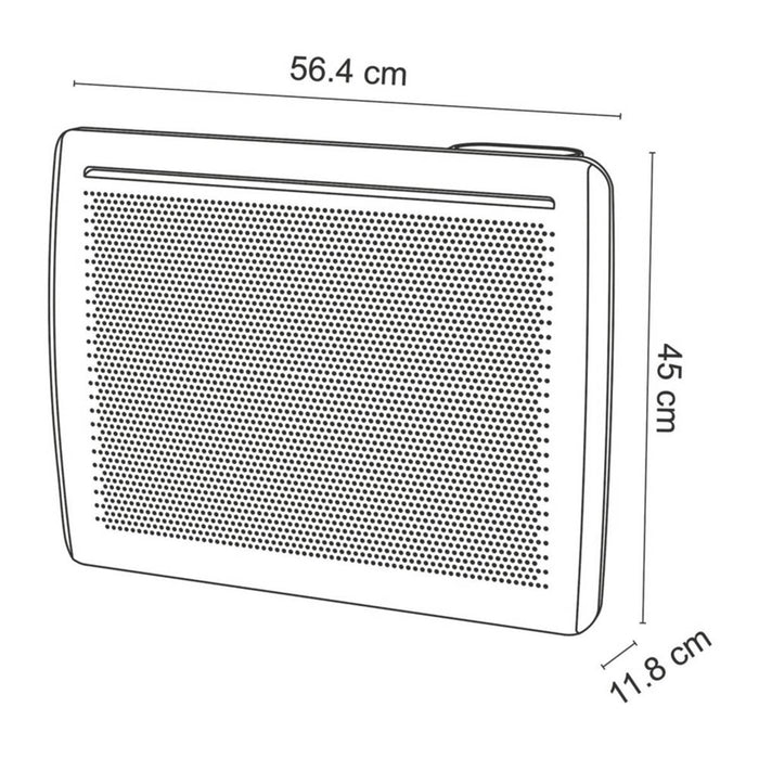 Blyss Panel Heater Electric Radiant Wall Mounted White 450 x 564mm 1000W 3410BTU - Image 4