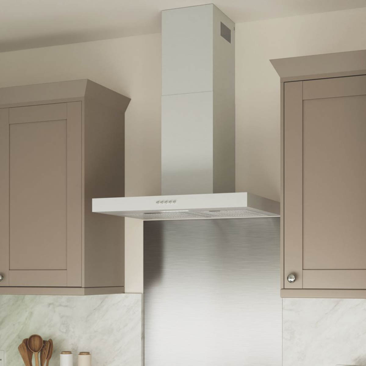 Kitchen Cooker Hood Stainless Steel Height-Adjustable 3 Speed Push Button 600mm - Image 3