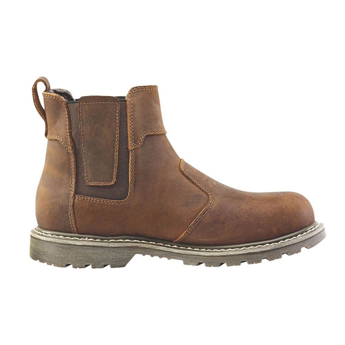 Site Safety Dealer Boots Mens Wide Fit Brown Leather Work Shoes Steel Toe Size 7 - Image 4