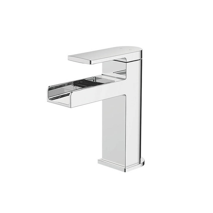 Watersmith Basin Mono Mixer Tap Single Lever Niagara Waterfall Clicker Waste - Image 1