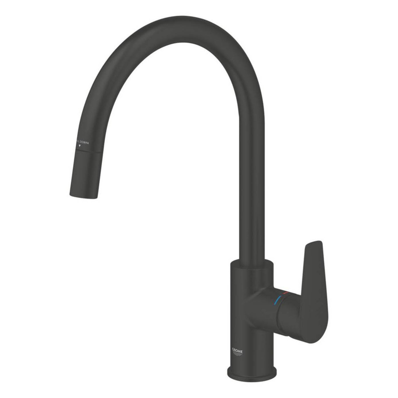 Grohe StartEdge 305502430 Single Lever Kitchen Sink Mixer Tap Matt Black - Image 1