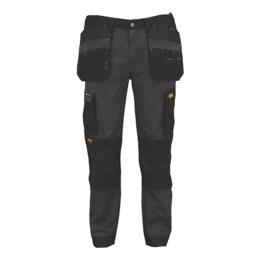 DeWalt Work Trousers Mens Slim Fit Black Breathable Multi Pockets 42"W 29"L - Image 1