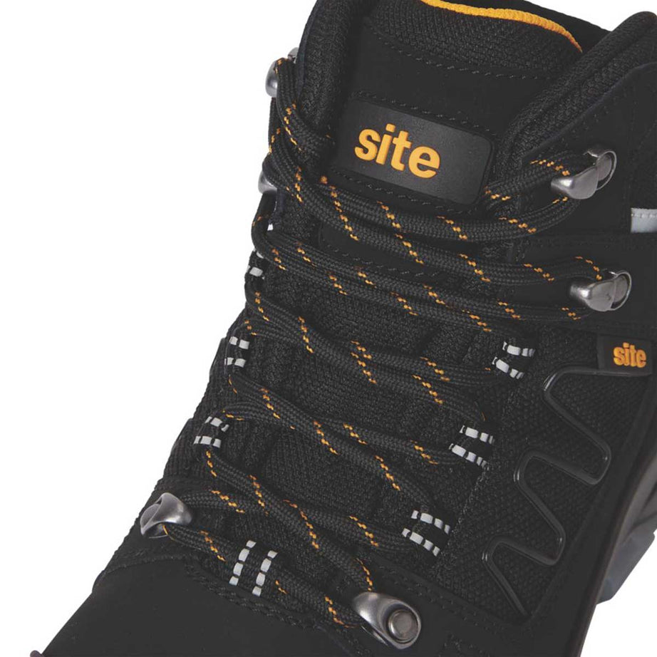 Site Safety Boots Mens Standard Fit Black Leather Waterproof Steel Toe Size 7 - Image 5