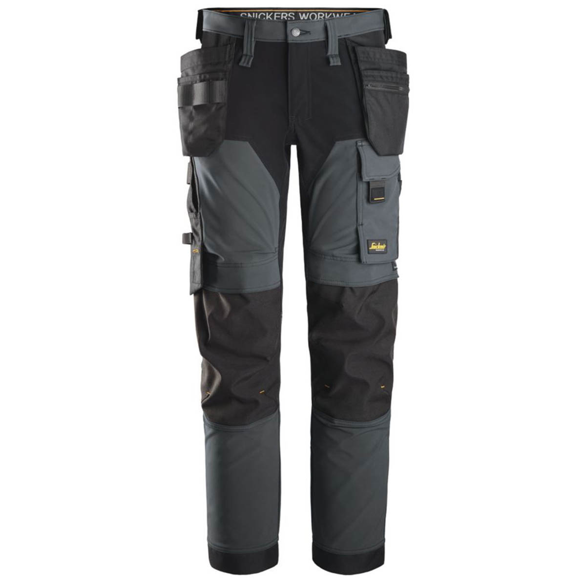 Snickers Work Trousers Mens Slim Fit Steel Grey Stretch Multi Pockets 41"W 32"L - Image 1