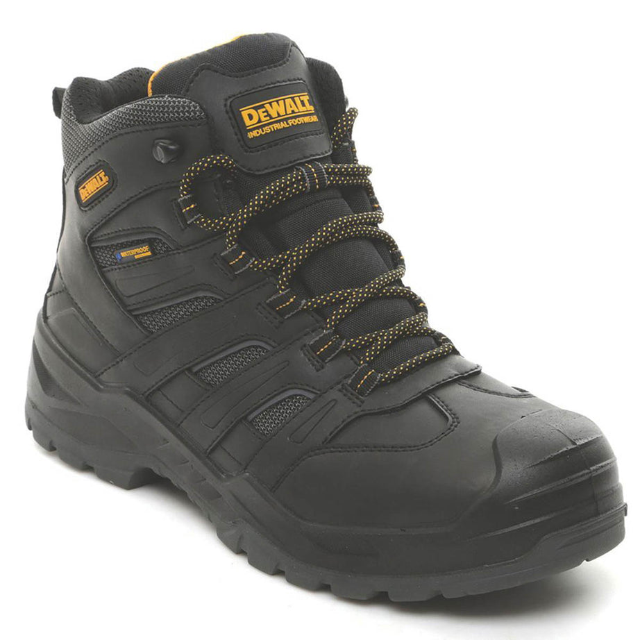 DeWalt Mens Safety Boots Black Waterproof Hiker Wide Fit Steel Toe Cap Size 7 - Image 1