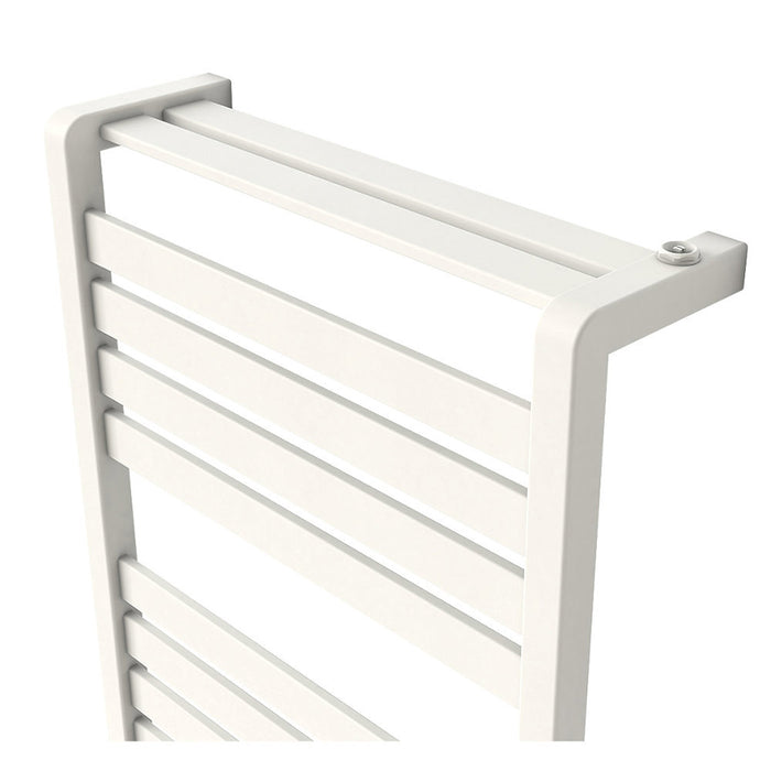 GoodHome Towel Warmer Water 700 X 400mm Vertical Wall-Mounted White 1174BTU - Image 3