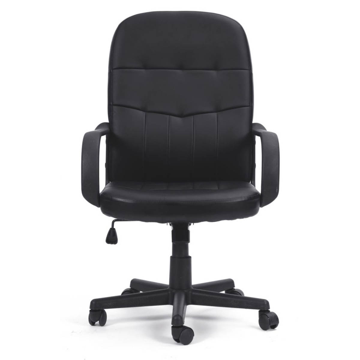 Manager Office Chair Black High Back Leather Adjustable Swivel Comfortable - Image 2