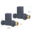 Radiator Valve Straight Grey Anthracite Manual Bi-Directional 15mm x 1/2" 2 Pack - Image 2