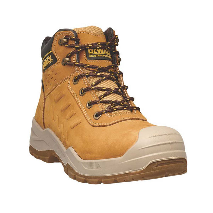 DeWalt Safety Boots Mens Standard Fit Wheat Leather Waterproof Steel Toe Size 8 - Image 1