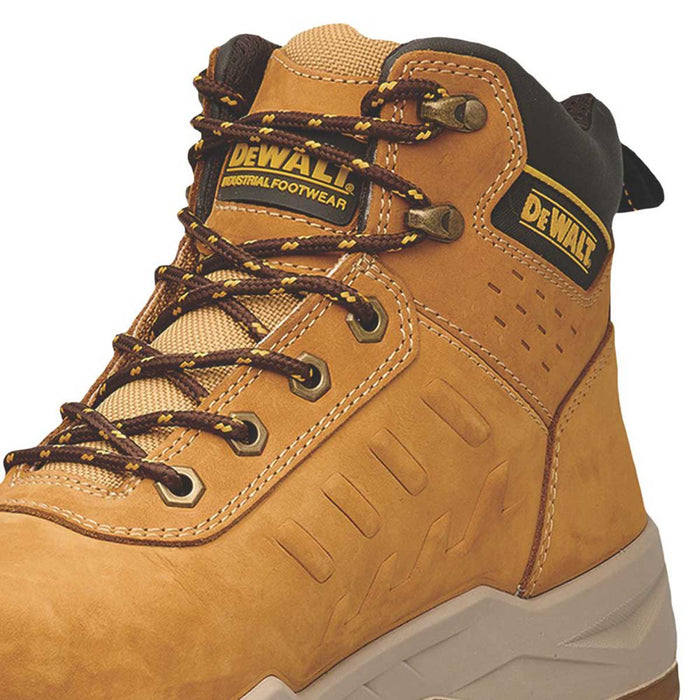 DeWalt Safety Boots Mens Standard Fit Wheat Leather Waterproof Steel Toe Size 8 - Image 6