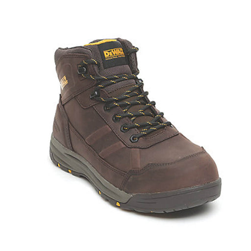 DeWalt Safety Boots Mens Standard Fit Brown Leather Work Shoes Steel Toe Size 11 - Image 1