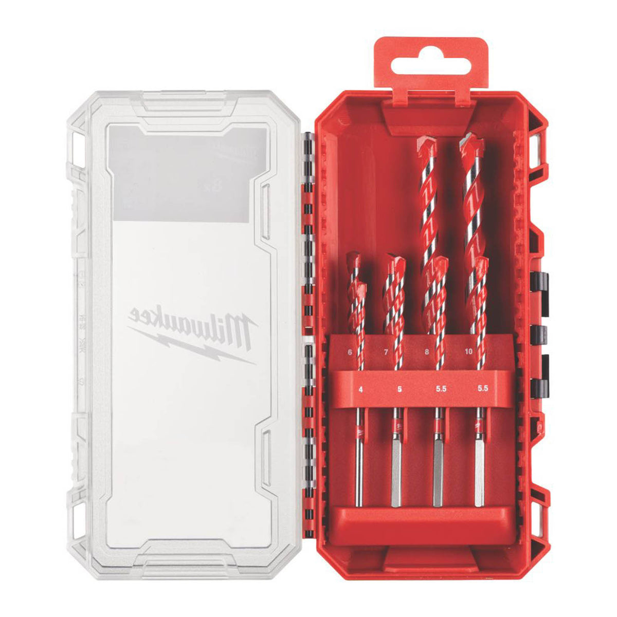 Milwaukee  Round Shank Multi-Material Hammer Drill Bit Set 8 Pieces - Image 1