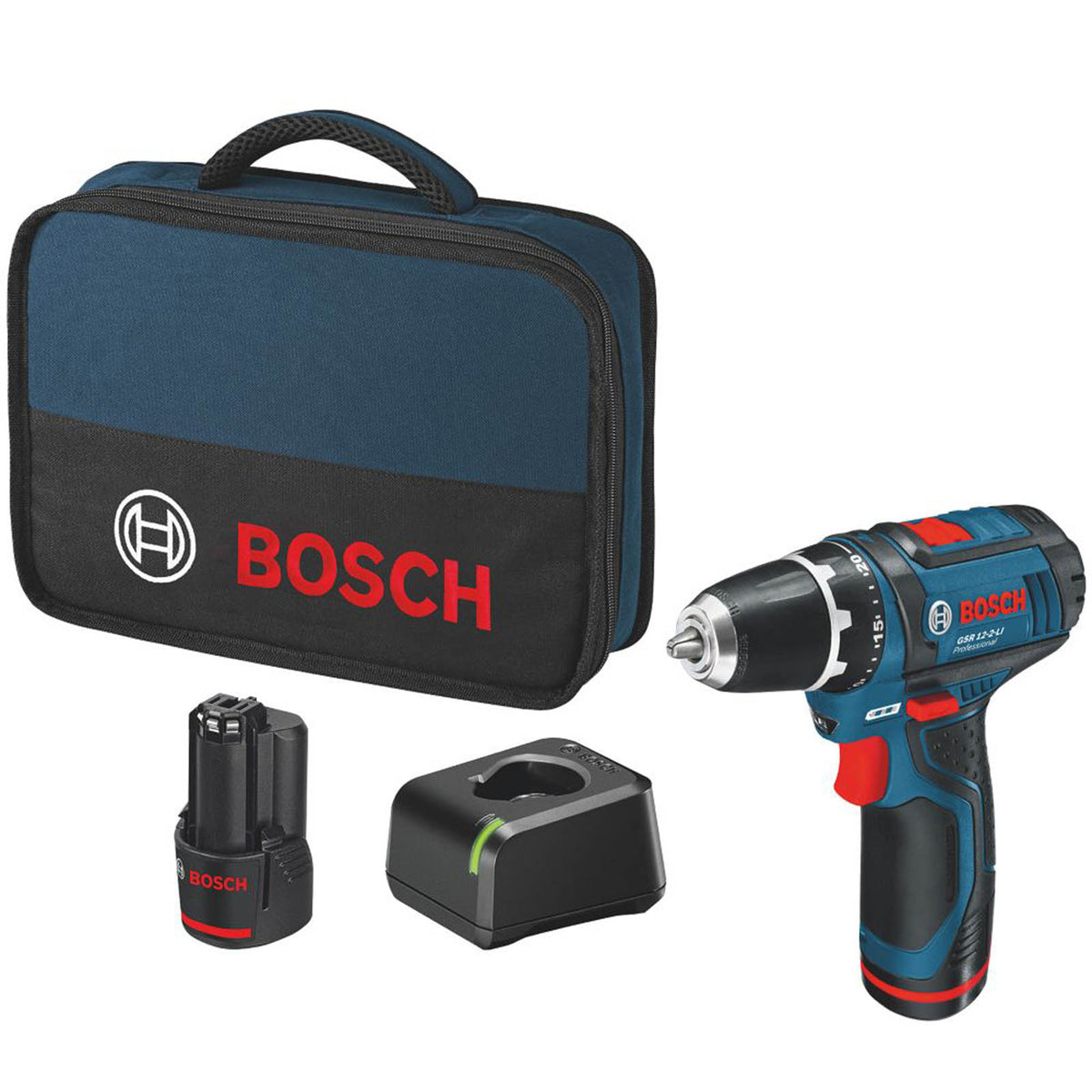Bosch GSR12V-15 12V 2 x 2.0Ah Li-Ion Coolpack  Cordless Drill Driver - Image 2