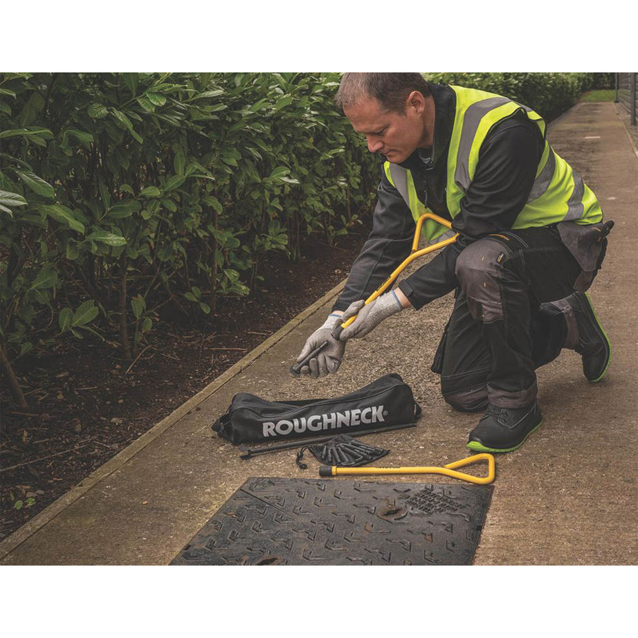 Roughneck Manhole Cover Lifting Key Kit Universal Heavy Duty Carry Case 430mm - Image 4