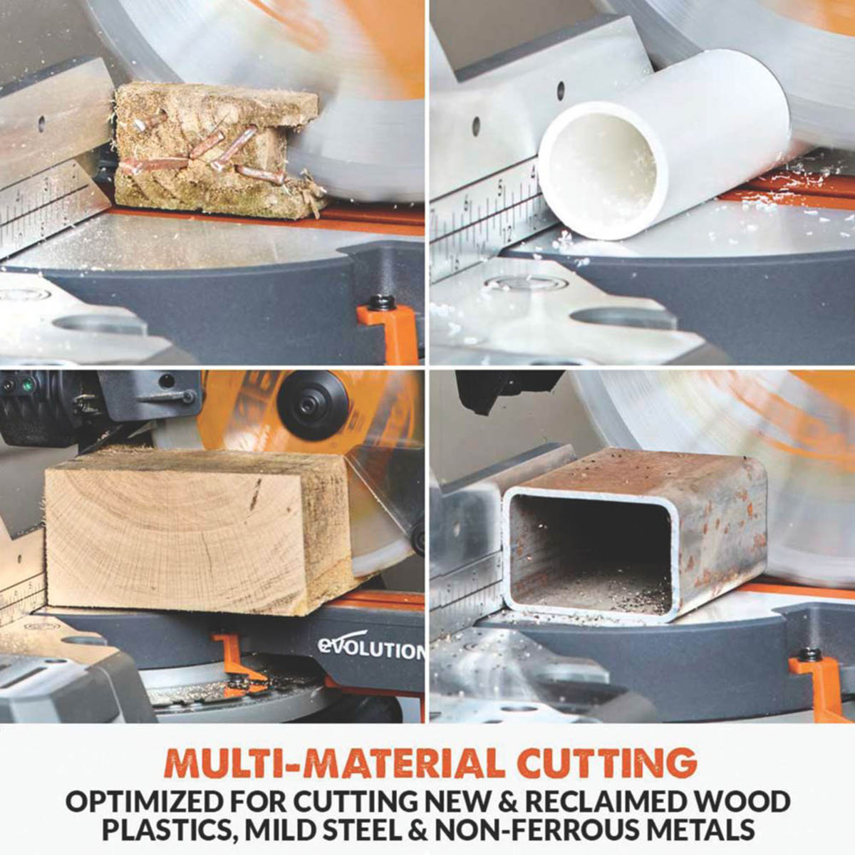 Evolution Sliding Mitre Saw Cordless R255SMS-DB-Li 255mm 36V Li-Ion - Body Only - Image 3