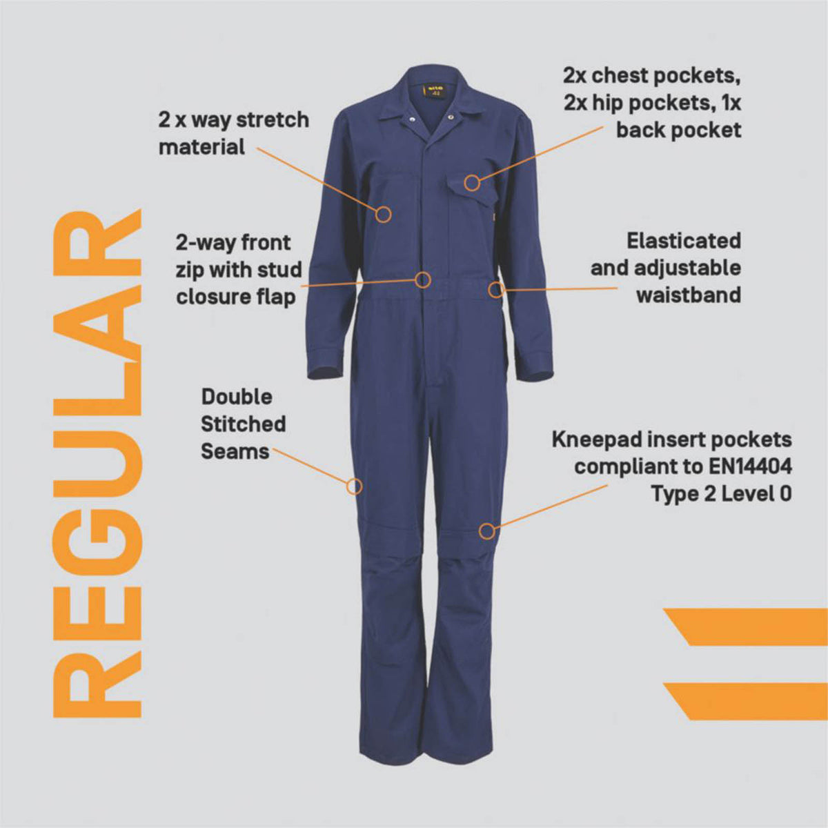 Site Betoia Womens Stretch Coveralls Blue Size 10 28" L - Image 3