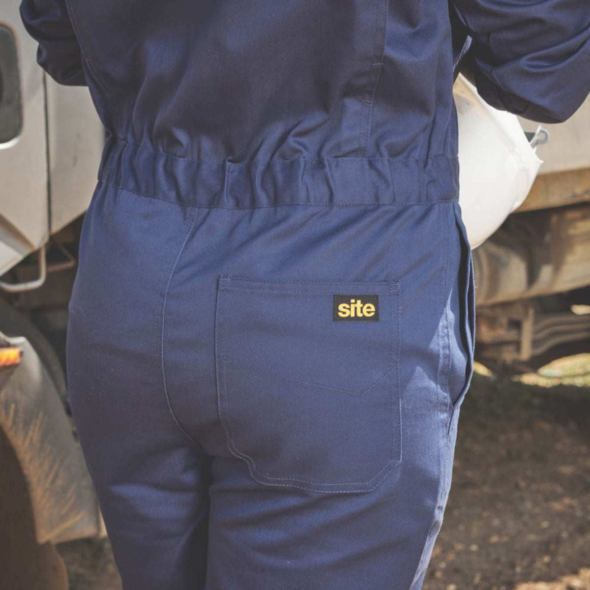 Site Betoia Womens Stretch Coveralls Blue Size 10 28" L - Image 5
