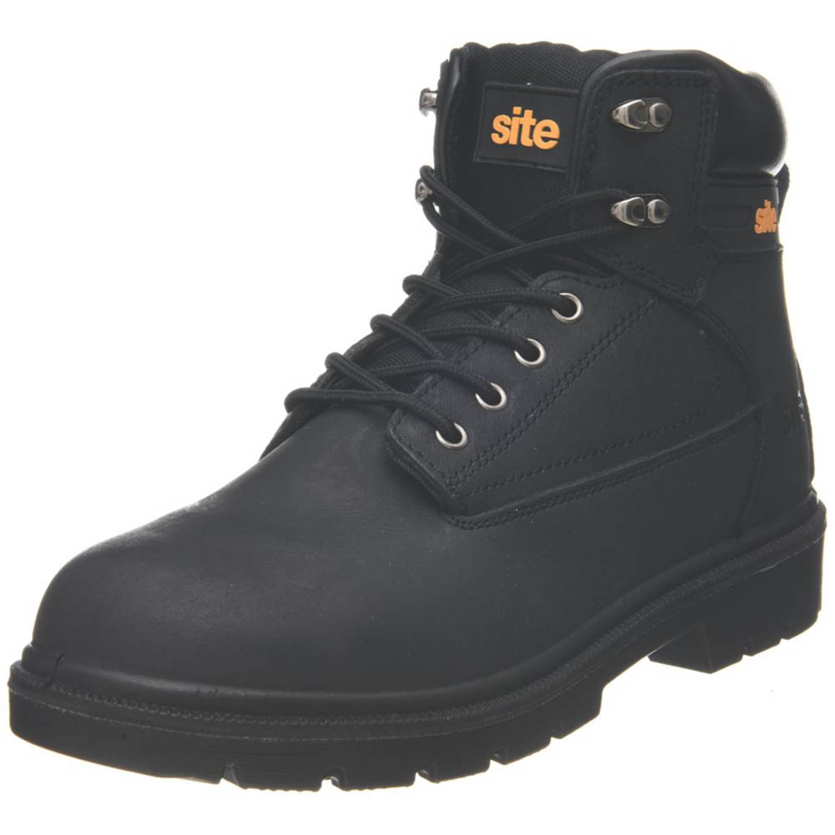 Site Safety Boots Leather Black Wide Fit Steel Toe Cap Lightweight Size 11 - Image 6