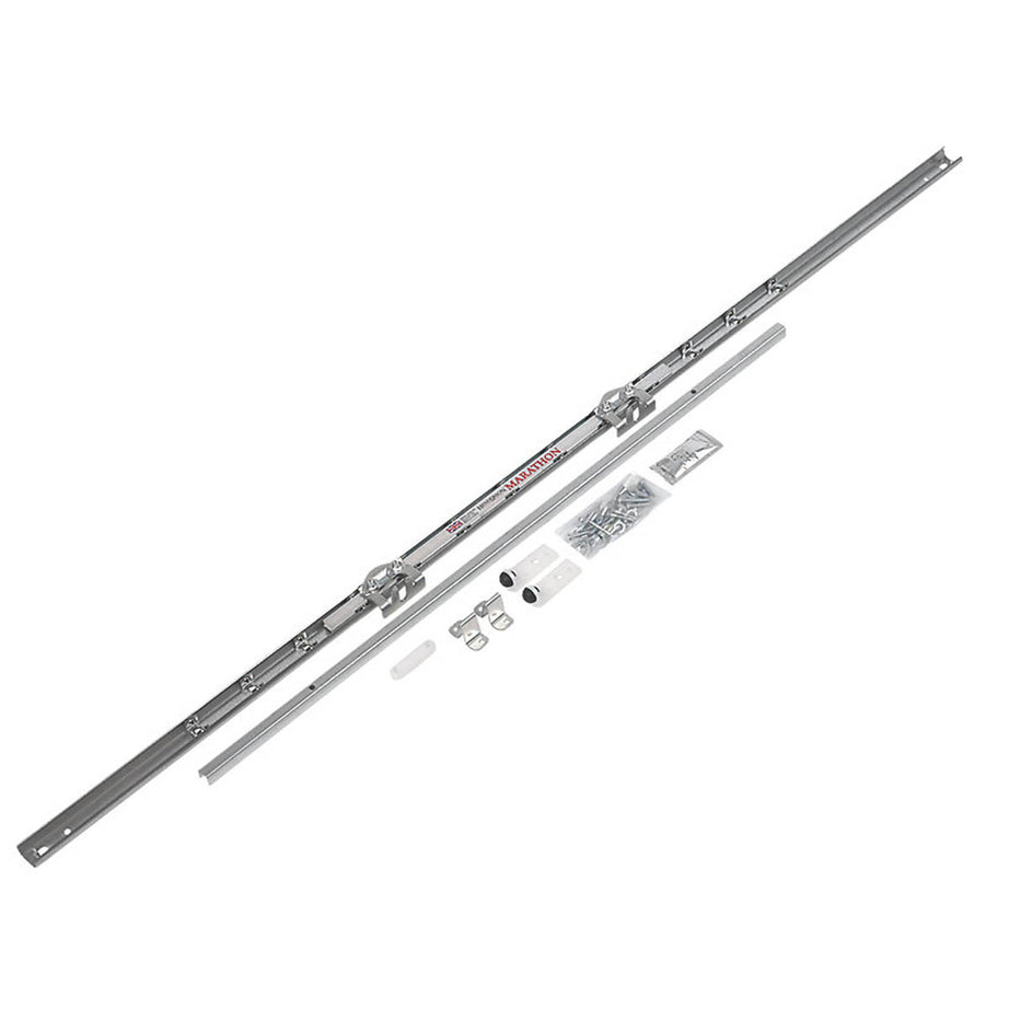Sliding Door Track Rail System Kit Hardware Durable Top Hung Silver 147.3cm - Image 1