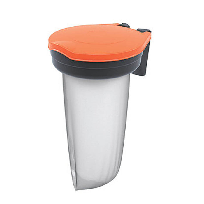 Skipper Bin Bag Holder Outdoor Indoor Lightweight Durable Hinged Lid Orange - Image 1