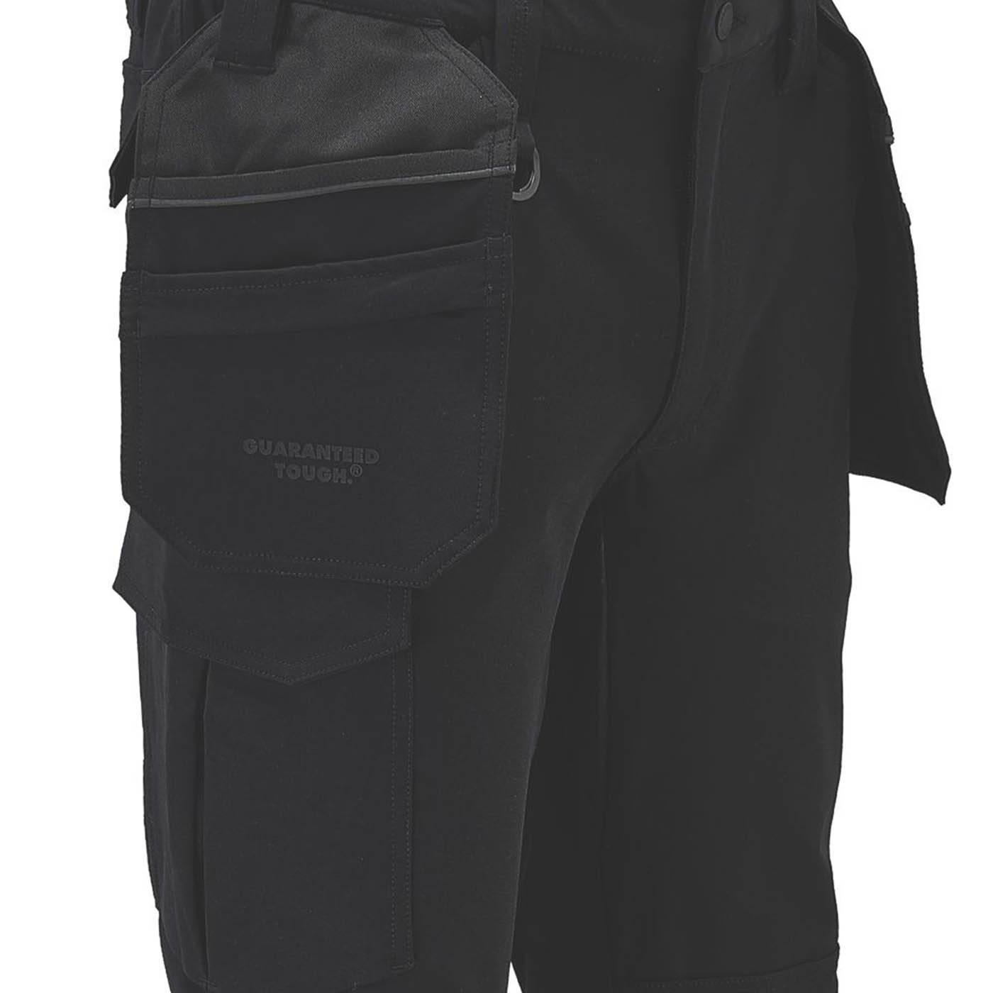 DeWalt Work Trousers Mens Slim Fit Black Breathable Multi Pockets Cargo 30W 31L - Image 4