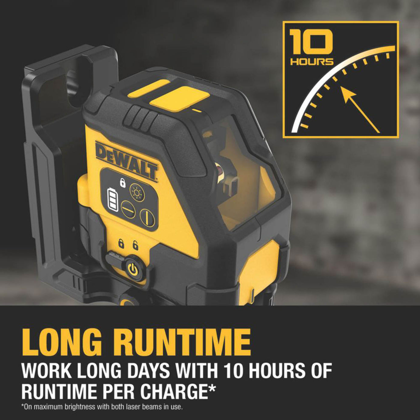 DEWALT DCLE14201RB-XJ Red Self-Levelling Cross-Line USB Laser - Image 3