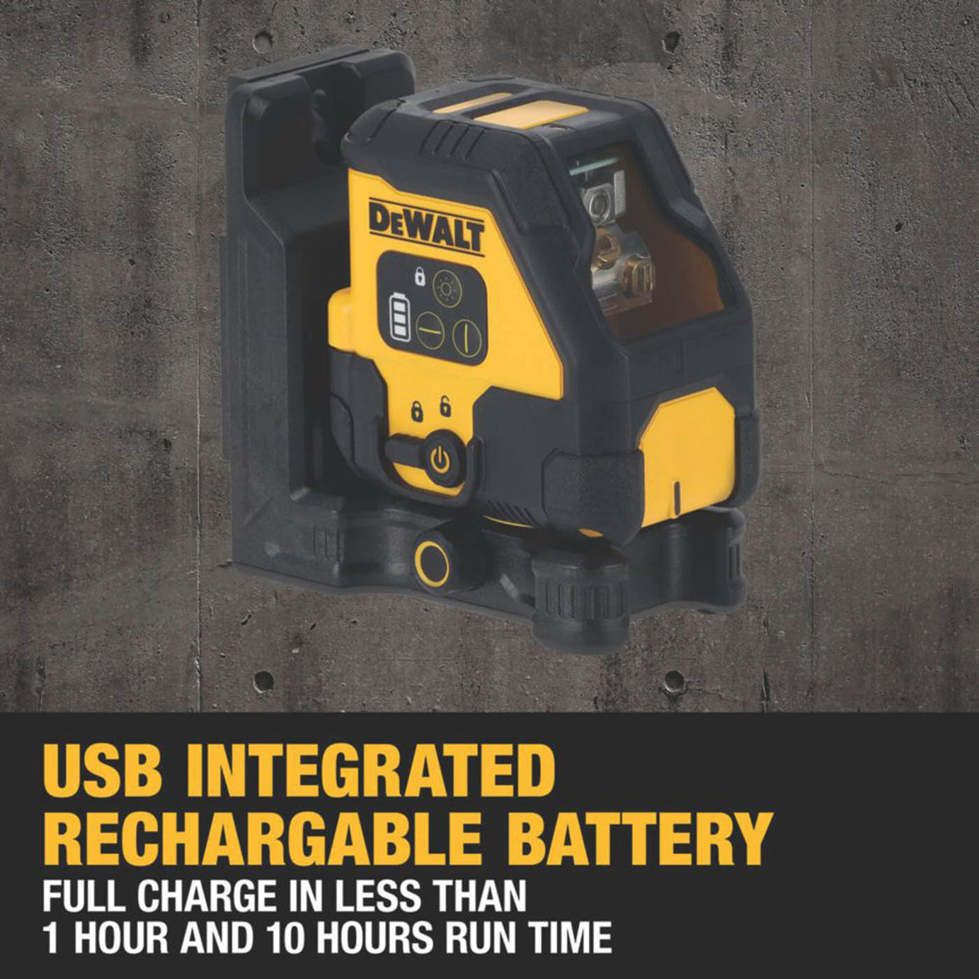 DEWALT DCLE14201RB-XJ Red Self-Levelling Cross-Line USB Laser - Image 6
