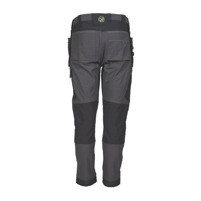 Apache Work Trousers Mens Slim Fit Grey Black Breathable Multi Pockets 34"W 29"L - Image 2